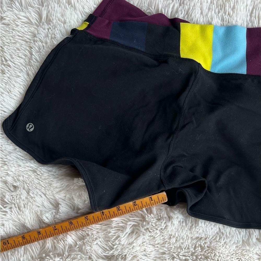 lululemon athletica Black Athletic Shorts with Colorful Waistband - Picture 7 of 7